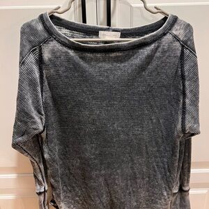 Women's Charcoal WaffleTop